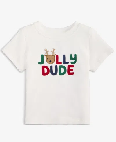 First Impressions Baby Boys Jolly Dude Short-sleeve T-shirt, Macy's Exclusive In White