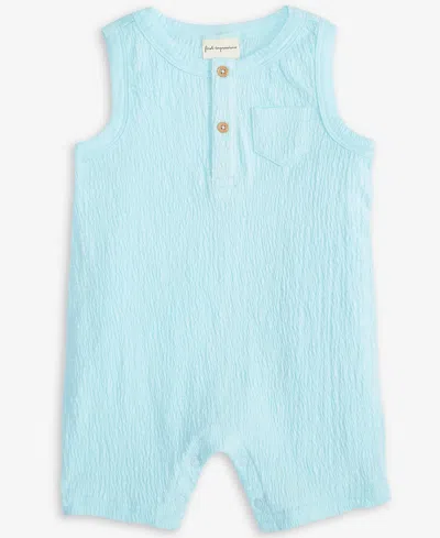 First Impressions Baby Boys Knit Gauze Sunsuit, Exclusively At Macy's In Blue