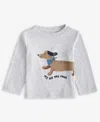 First Impressions Baby Boys Long-sleeve Bff Paw Graphic T-shirt, Exclusively At Macy's In Gray