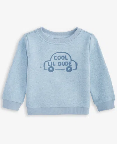 First Impressions Baby Boys Long-sleeve Cool Lil Dude Fleece Sweatshirt, Macy's Exclusive