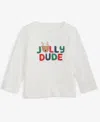 First Impressions Baby Boys Long-sleeve Jolly Dude Graphic T-shirt, Macy's Exclusive In White