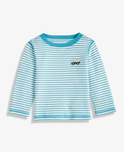 First Impressions Baby Boys Long-sleeve Mini Striped Truck T-shirt, Macy's Exclusive In Blue