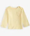 First Impressions Baby Boys Long-sleeve Solid Lap-shoulder T-shirt, Created For Macy's In Pale Banan