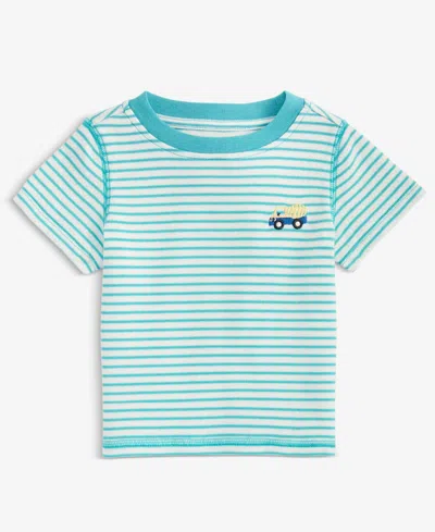 First Impressions Baby Boys Mini Stripe T-shirt, Macy's Exclusive In Green