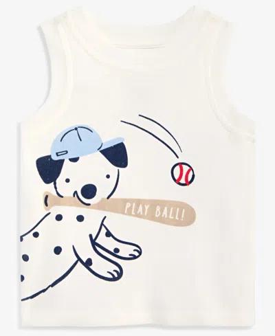 First Impressions Babies' Toddler Boys' 2t-4t Mix & Match Baseball Dog Tank Top, Macy's Exclusive In White