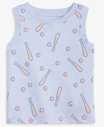 First Impressions Baby Boys' Mix & Match Baseball-print Tank Top, Macy's Exclusive In Blue