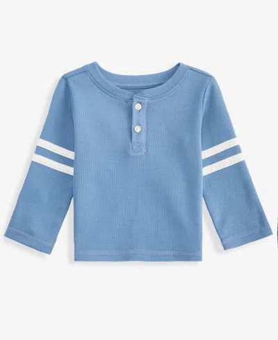 First Impressions Baby Boys' Mix & Match Long-sleeve Retro-stripe T-shirt, Macy's Exclusive In Blue