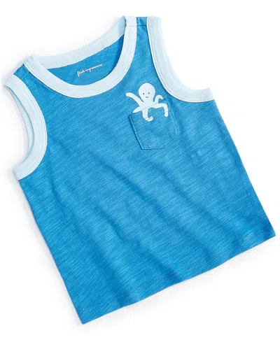 First Impressions Baby Boys Octopus Friend Graphic Pocket Tank Top, Created For Macy's In Lyric Blue