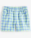 First Impressions Baby Boys Outdoor Check Twill Shorts, Exclusively At Macy's In Angel Whit