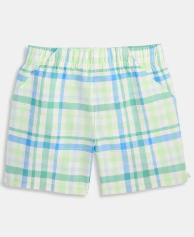 First Impressions Baby Boys' Plaid Woven Shorts, Macy's Exclusive In Green