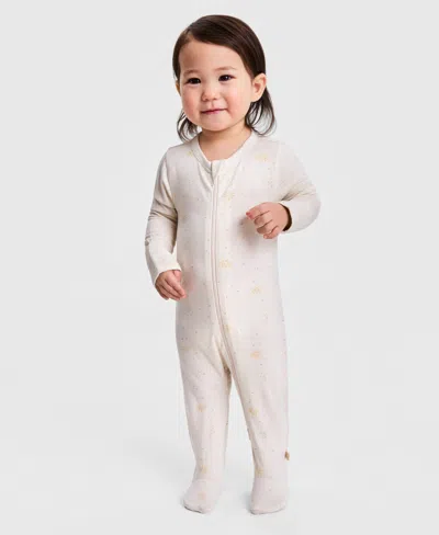 First Impressions Baby Boys' Printed 2-way Zip Coveralls, Macy's Exclusive In Nude