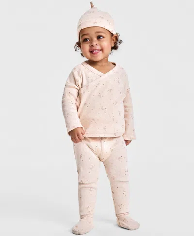 First Impressions Baby Boys' Ribbed Take Me Home Three-piece Set, Macy's Exclusive In White