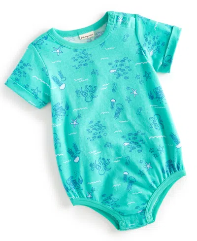 First Impressions Baby Boys Sea-print Sunsuit, Created For Macy's In Seaside Green