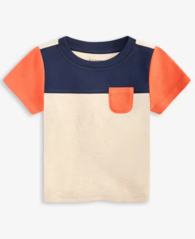 First Impressions Baby Boys Short-sleeve 3-24 Month Colorblock T-shirt, Exclusively At Macy's In Brown