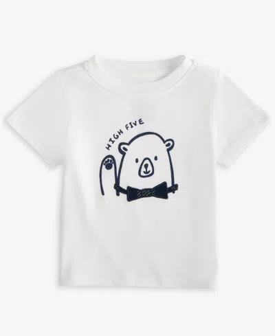 First Impressions Baby Boys Short-sleeve Bear Graphic T-shirt In White