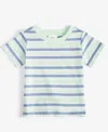 First Impressions Baby Boys Short-sleeve Striped T-shirt, Created For Macy's In Mint Pista