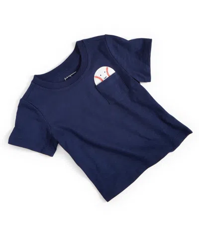 First Impressions Baby Boys Smiley Ball T-shirt, Created For Macy's In Navy Sea