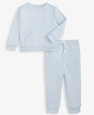 First Impressions Baby Boys' Soft & Cozy Top And Pants, 2-piece Set, Macy's Exclusive In Blue
