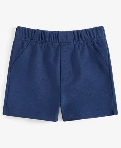 First Impressions Baby Boys Solid Shorts, Exclusively At Macy's In Navy Sea