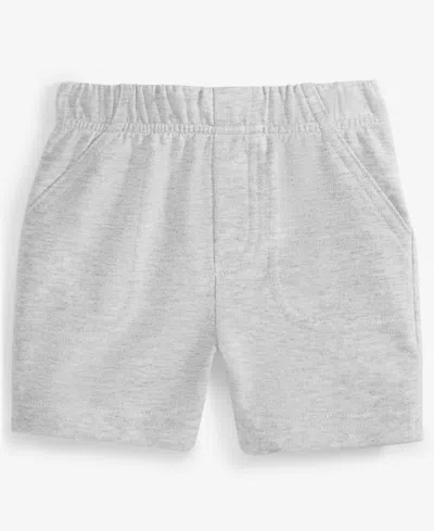 First Impressions Baby Boys Solid Shorts, Exclusively At Macy's In Slate Hthr