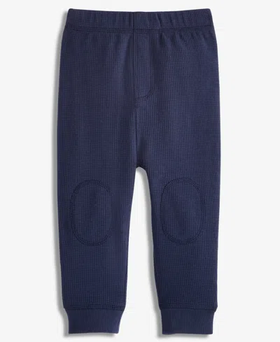 First Impressions Baby Boys Solid Waffle Jogger Pants, Exclusively At Macy's In Blue
