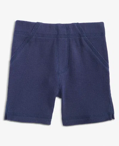 First Impressions Baby Boys' Solid Waffle Shorts, Macy's Exclusive In Blue