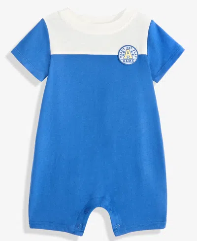 First Impressions Baby Boys Sport Patch Sunsuit, Macy's Exclusive In Blue