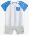 First Impressions Baby Boys Sporty Striped Sunsuit, Exclusively At Macy's In Angel Whit