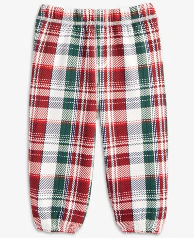 First Impressions Baby Boys Spruce Plaid Fleece Pants, Macy's Exclusive In Multi