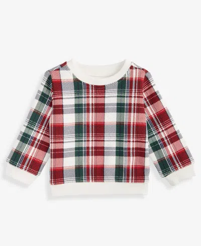 First Impressions Baby Boys Spruce Plaid Sweatshirt, Macy's Exclusive In Multi