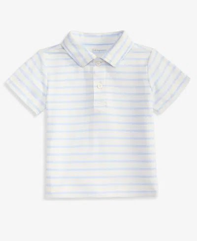 First Impressions Baby Boys' Striped Polo Shirt, Macy's Exclusive In Blue