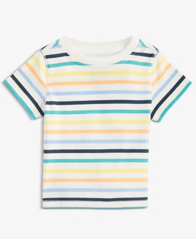 First Impressions Baby Boys Striped T-shirt, Macy's Exclusive In White