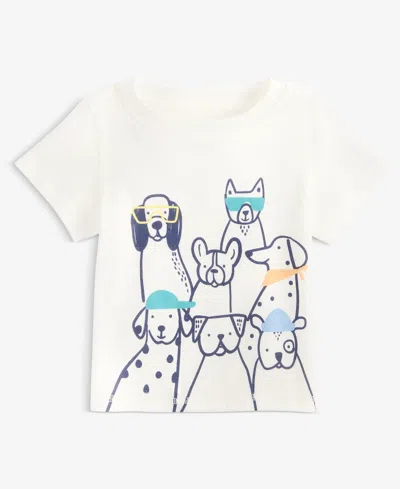First Impressions Baby Boys Stylish Pups T-shirt, Macy's Exclusive In White