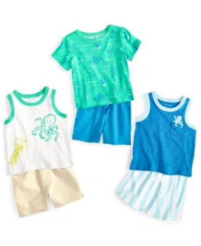 First Impressions Baby Boys T Shirts Tank Tops Shorts Created For Macys In Lyric Blue