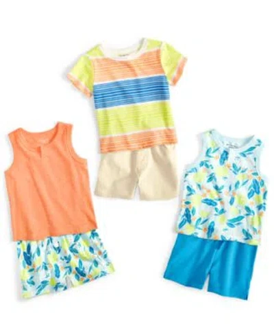 First Impressions Baby Boys Tank Tops T Shirts Shorts Created For Macys In Melon Sorbet