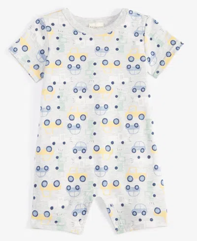 First Impressions Baby Boys Traffic Jam Sunsuit, Created For Macy's In Slate Hthr