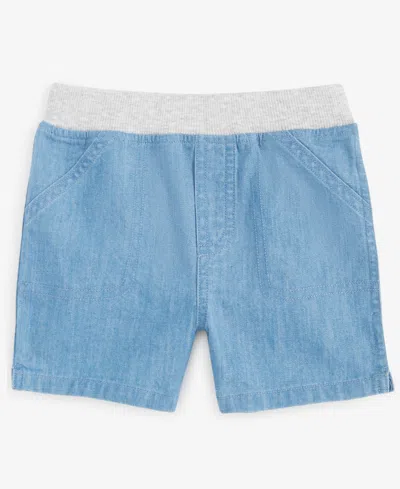First Impressions Baby Chambray Shorts, Exclusively At Macy's In Lt Medium