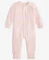 First Impressions Baby Cotton Long-sleeve Sweater Romper, Created For Macy's In Pink
