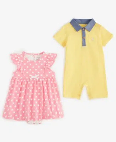 First Impressions Baby Dot Print Skirted Sunsuit Embroidered Boat Sunsuit Exclusively At Macys In Snapdragon