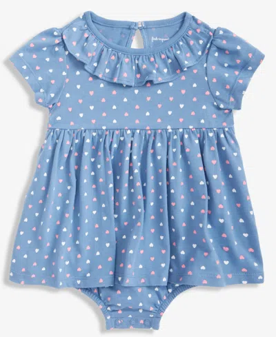 First Impressions Baby Girls (0-24) Happy Hearts Sunsuit, Macy's Exclusive In Blue