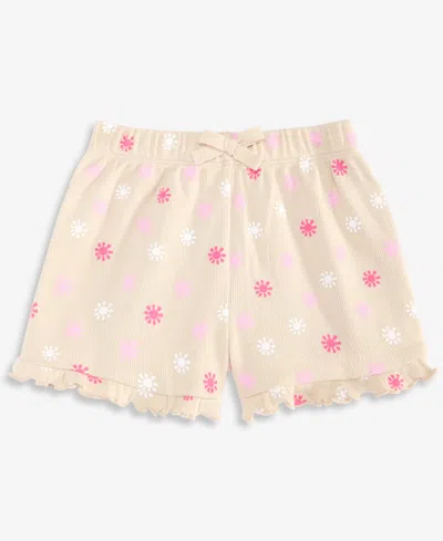 First Impressions Baby Girls' (0-24) Mix & Match Sunny-print Ribbed Shorts, Macy's Exclusive In Pink