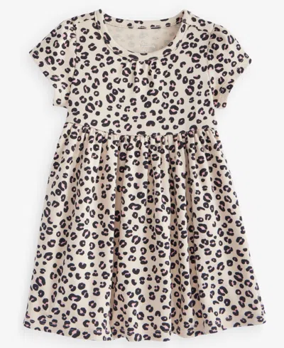 First Impressions Baby Girls' 0m-24m Short-sleeve Leopard-print Cotton Dress, Macy's Exclusive In Animal Print