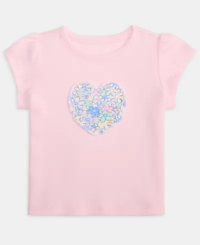 First Impressions Baby Girls' (3-24) Floral Heart T-shirt, Macy's Exclusive In Brown