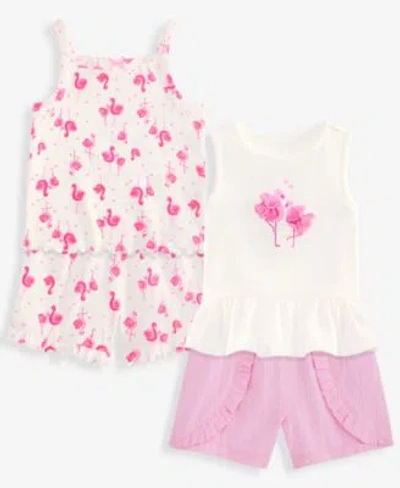 First Impressions Baby Girls 3m 24m Mix Match Flamingos Tops Shorts Macys Exclusive In White