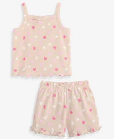 First Impressions Baby Girls 3m 24m Mix Match Sunny Print Ribbed Tank Top Shorts Macys Exclusive In Pink