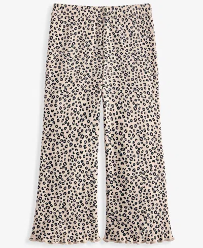 First Impressions Baby Girls' 3m-24m Mix & Match Leopard-print Ribbed Flare Leggings, Macy's Exclusive In Multi