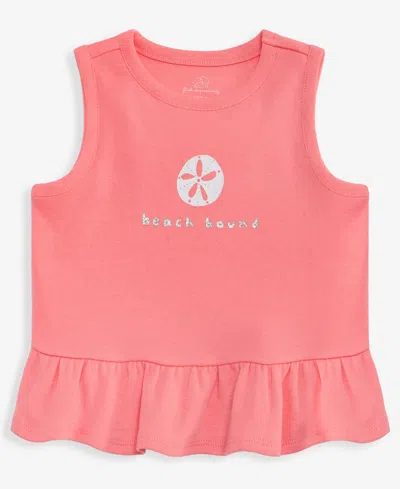 First Impressions Baby Girls' 3m-24m Mix & Match Sand Dollar Peplum Top, Macy's Exclusive In Pink