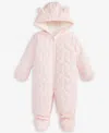 First Impressions Baby Girls Bear Hooded Quilted Footed Snowsuit, Macy's Exclusive In Multi