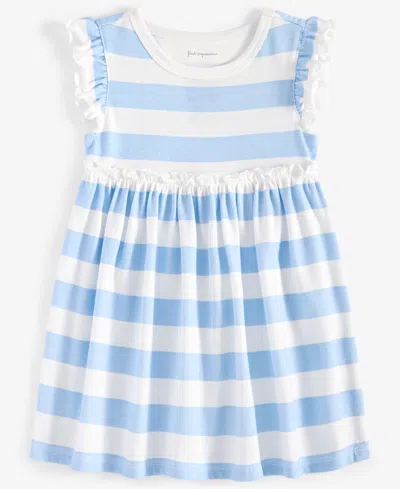 First Impressions Baby Girls Bold Stripe Dress, Exclusively At Macy's In Blue Whisper