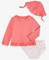 First Impressions Baby Girls Butterfly Hat, Swim Top & Bottoms, Exclusively At Macy's In Beloved Pi
